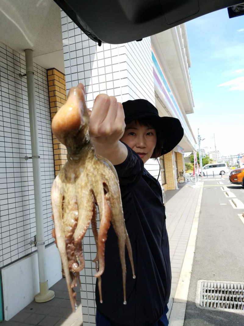 初船タコ釣り