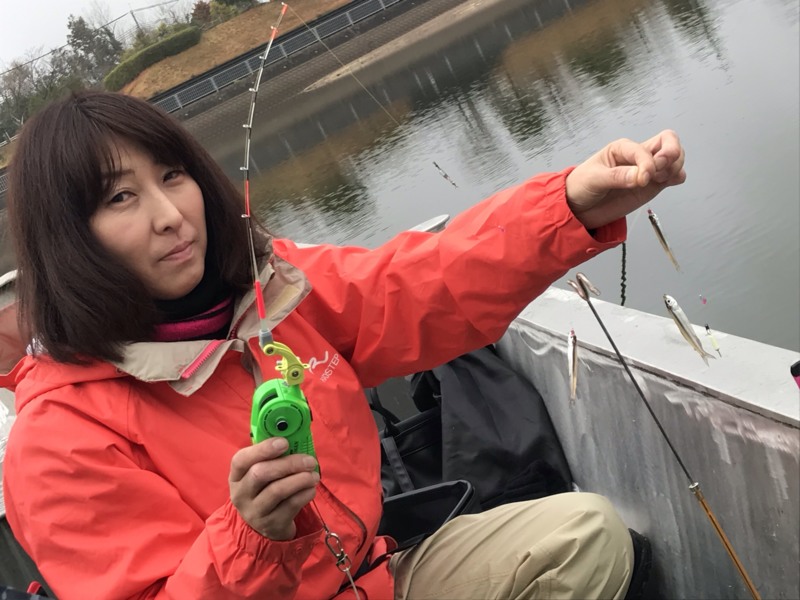 青野ダムでワカサギ釣り
