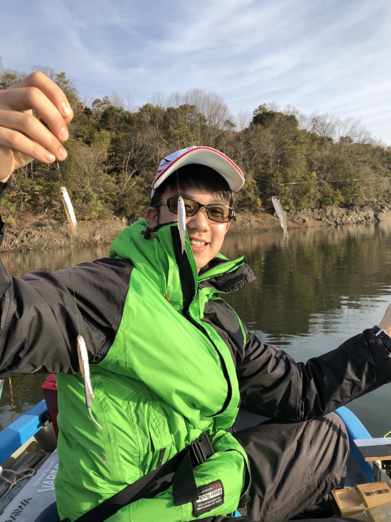 入鹿池でワカサギ釣り