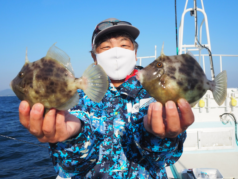 ダブル連発カワハギ