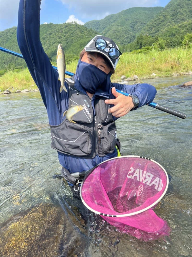 安曇川 の 鮎 釣り