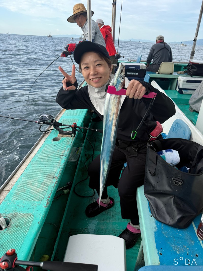 兵庫県明石沖の船からテンヤでタチウオ釣果