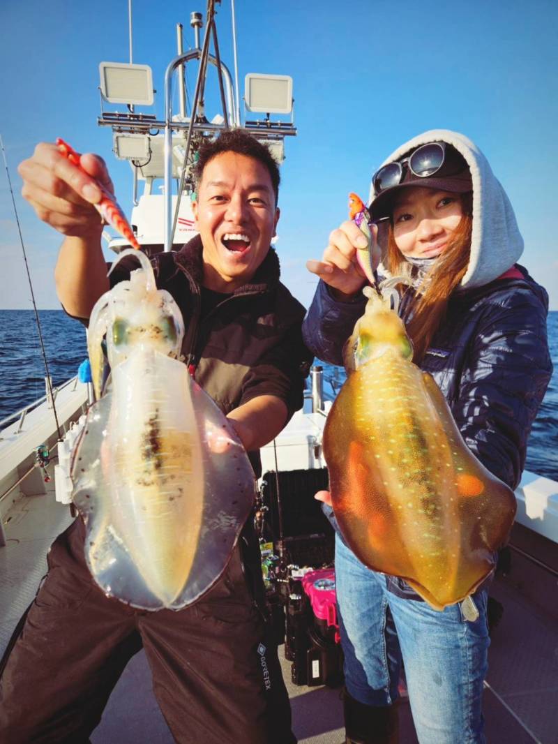 和歌山県海南市「ボートエース」のティプランでアオリイカ釣果