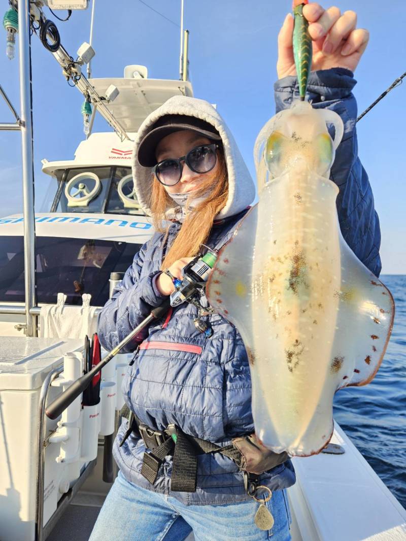 和歌山県海南市「ボートエース」のティプランでアオリイカ釣果