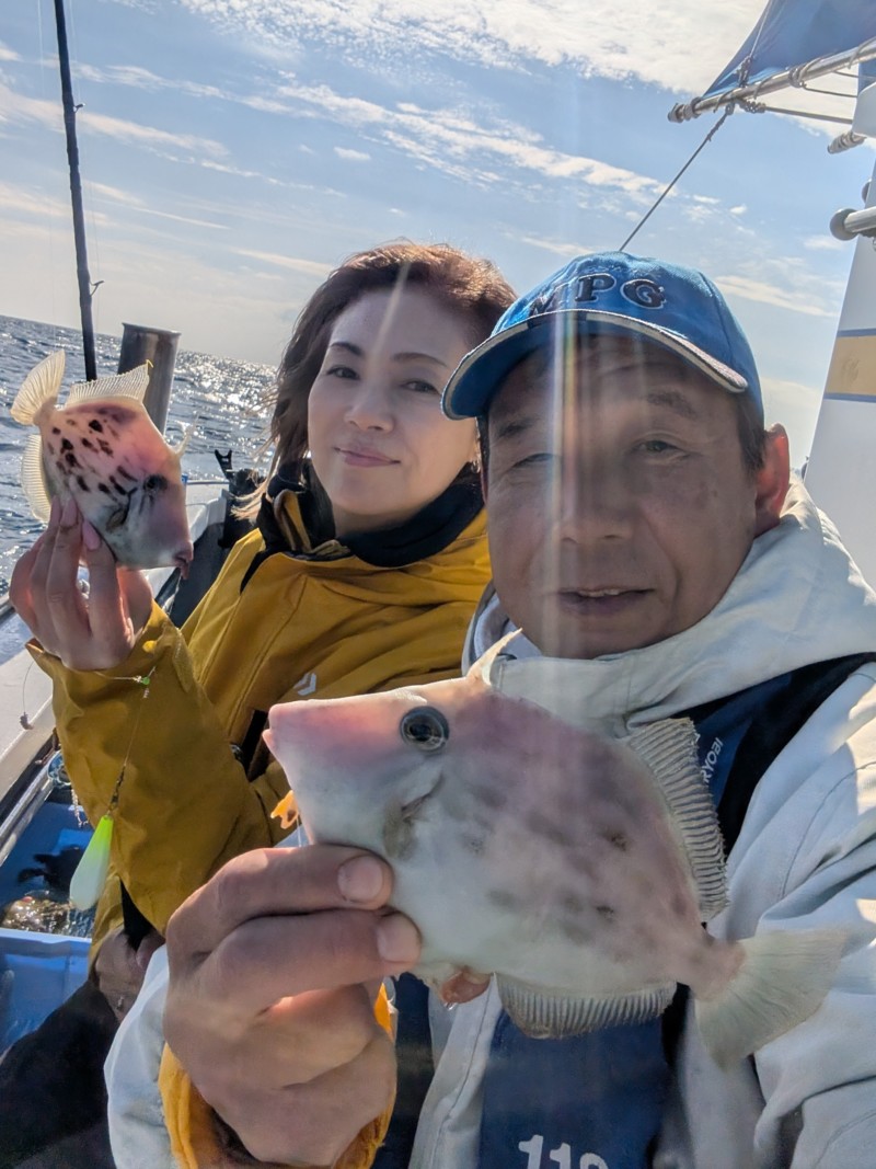 和歌山県日高町の釣船『岬丸』でカワハギ釣果