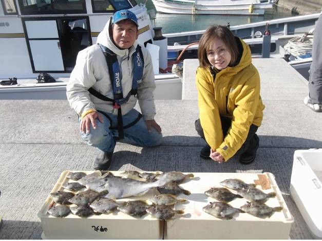 和歌山県日高町の釣船『岬丸』でカワハギ釣果