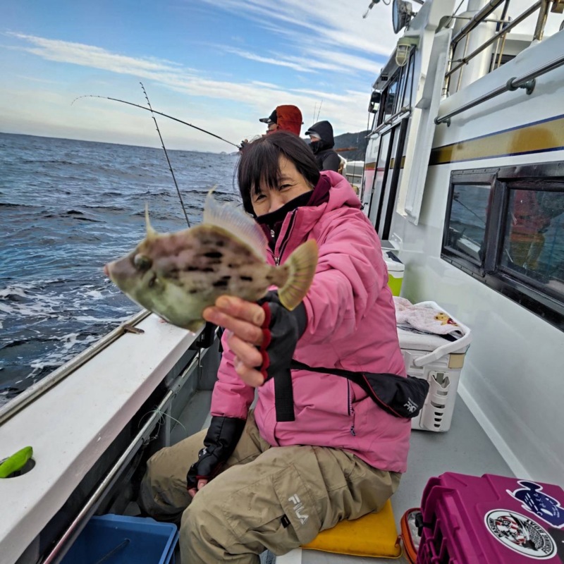 和歌山県岬丸からの船カワハギ釣果