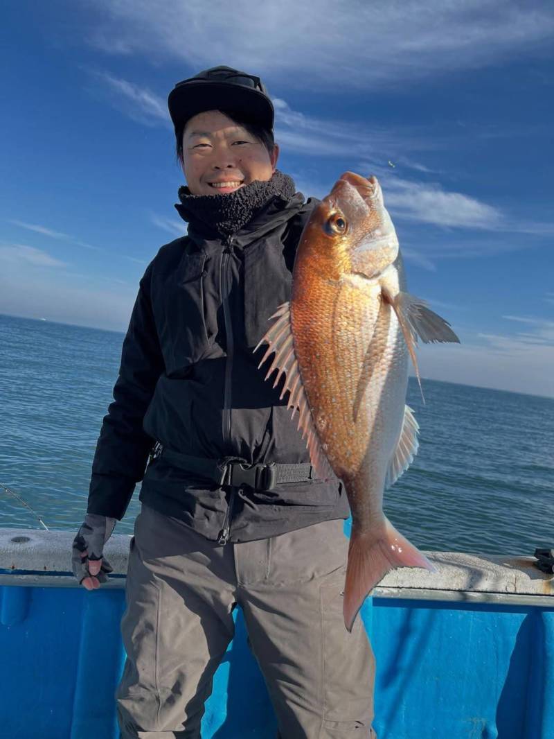 大阪府泉南沖の船からタイラバでマダイ釣果