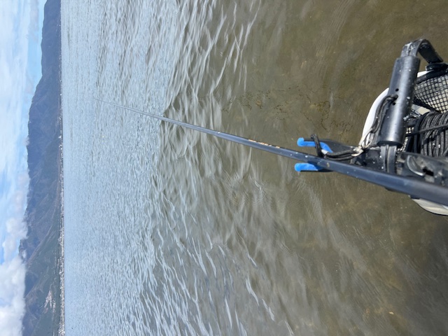 琵琶湖湖西和邇浜で小鮎釣り1