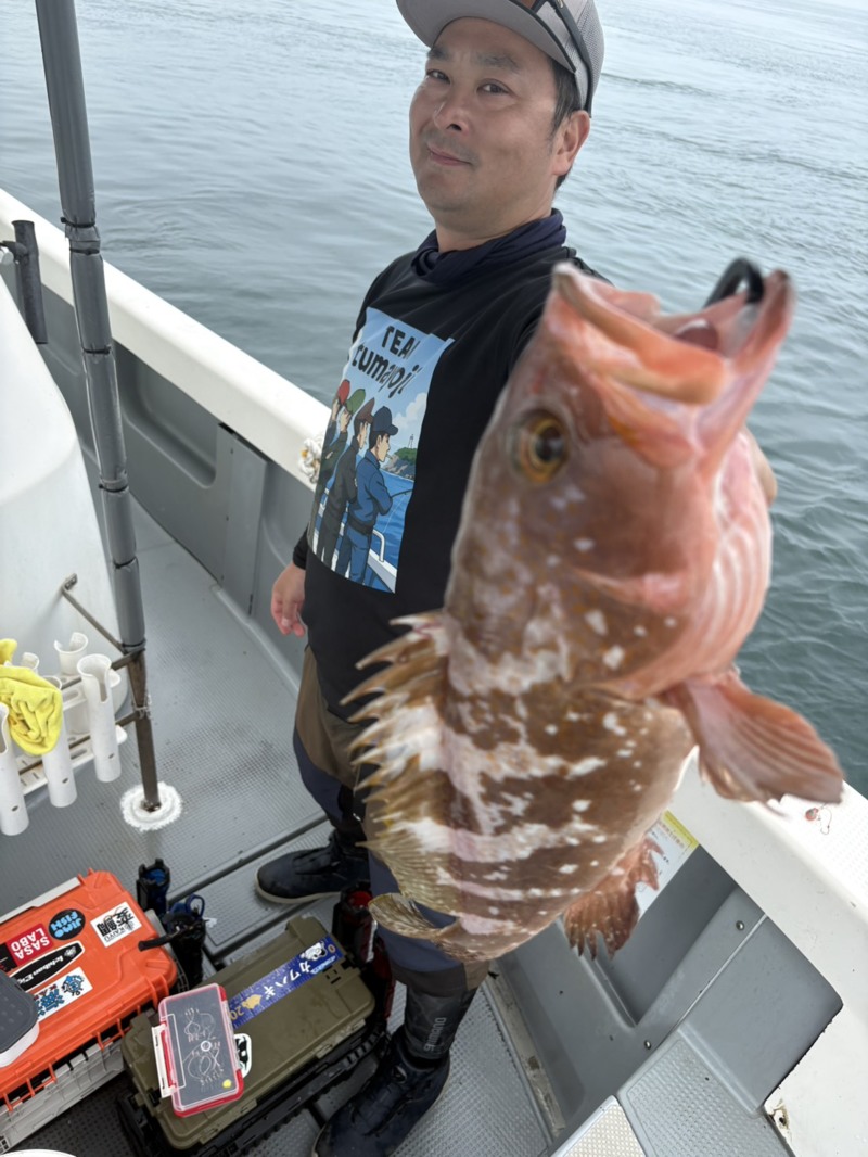 広島県因島【春香丸】ひとつテンヤのマダイ・アコウ釣果