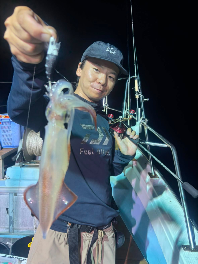 京都府久美浜沖でのイカメタルでの剣先イカ釣果