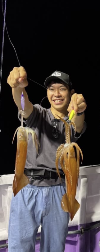 和歌山県田辺市「海凰丸」イカメタルで スルメイカ釣果