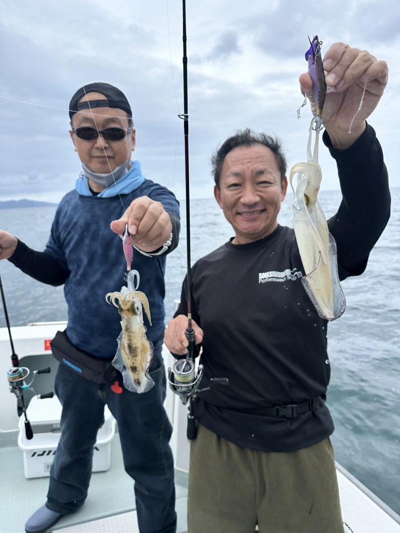 京都府舞鶴「老嶋丸」ティップランのアオリイカ釣果