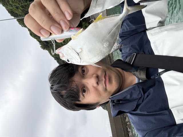 雨の中陸っぱりエギング