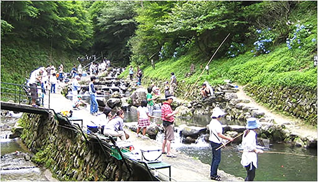 千早川マス釣り場