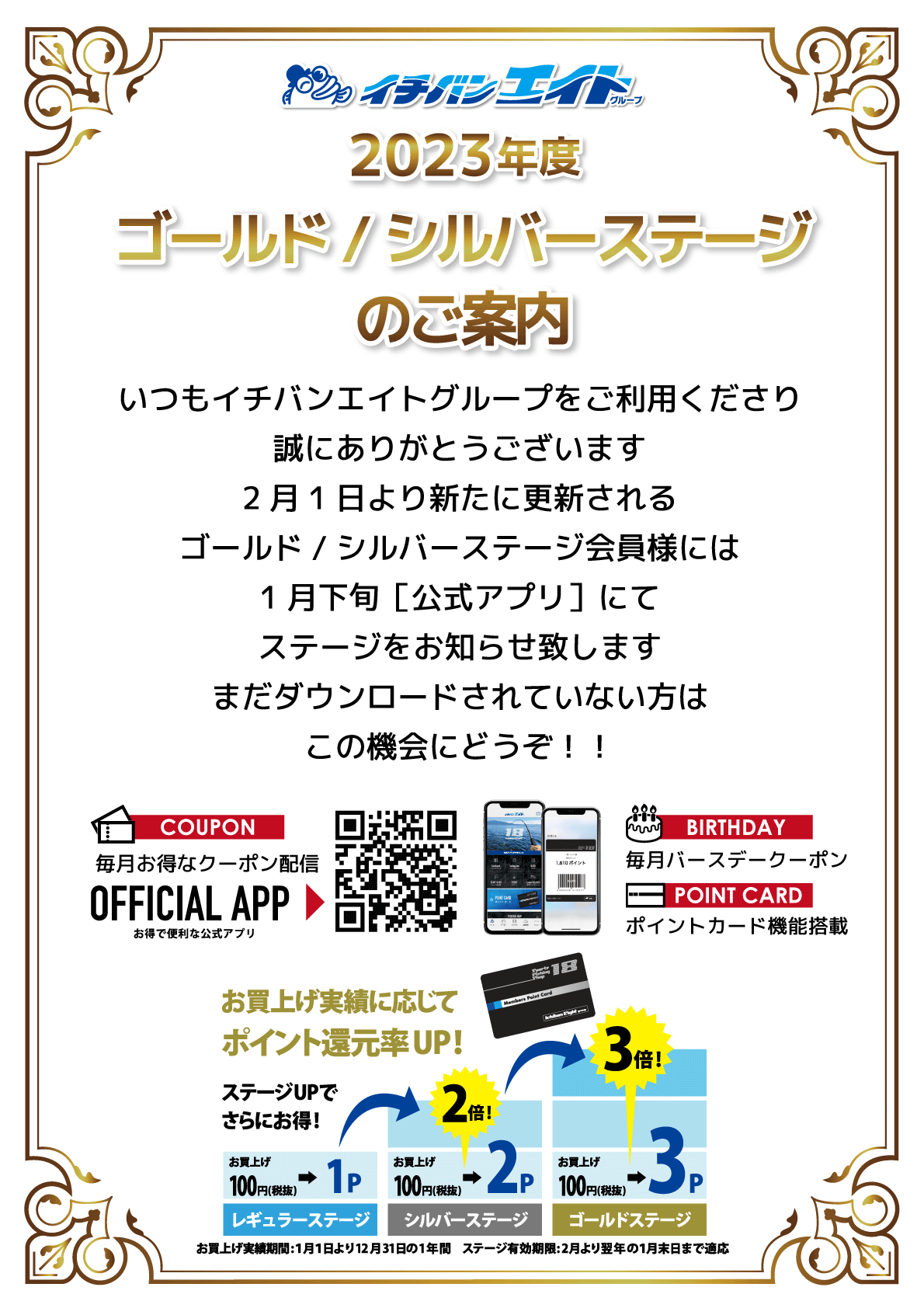 2023年度ゴールド/シルバーステージのご案内