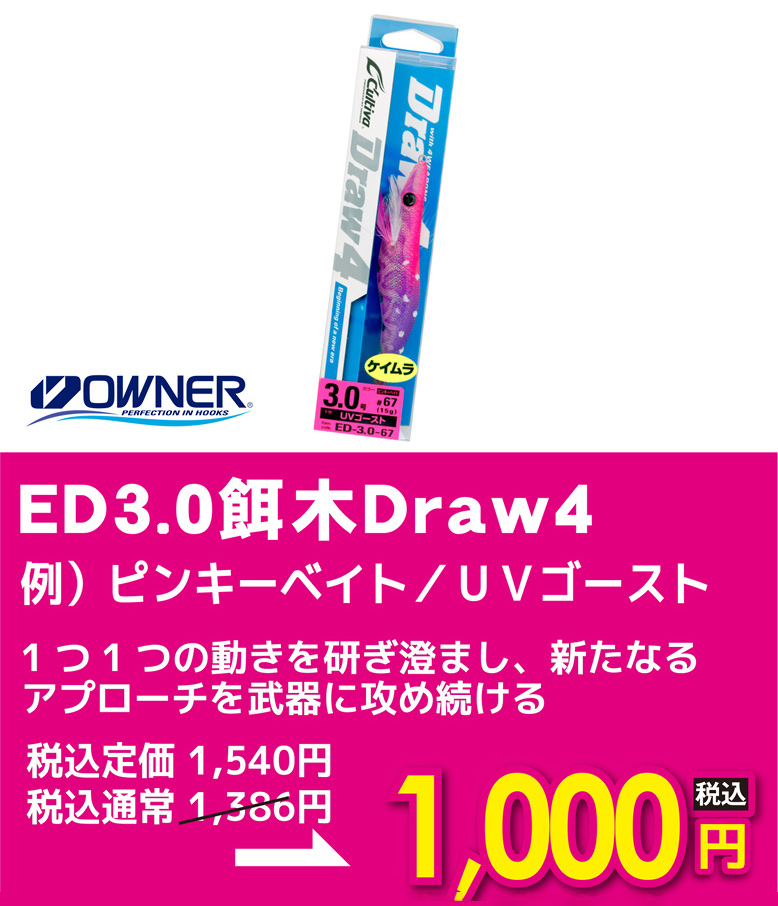 オーナー ED3.0餌木Draw4