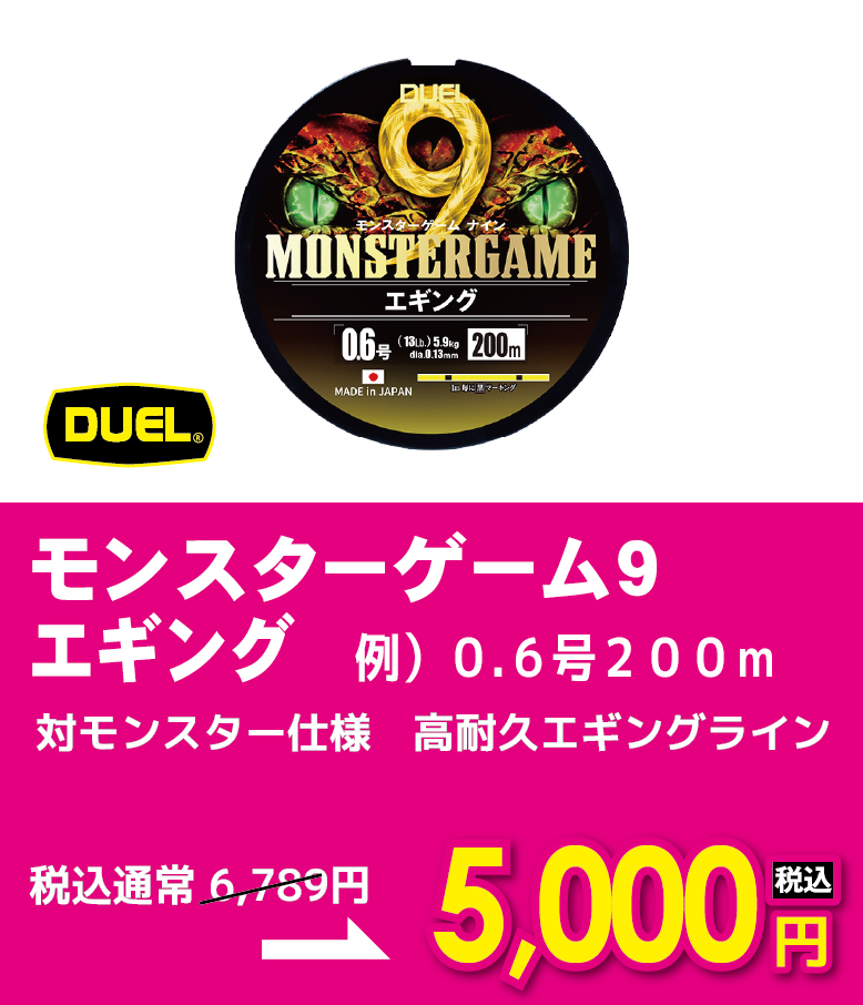 デュエル モンスターゲーム9 エギング