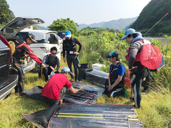 シマノ小沢名人による揖保川鮎実釣会